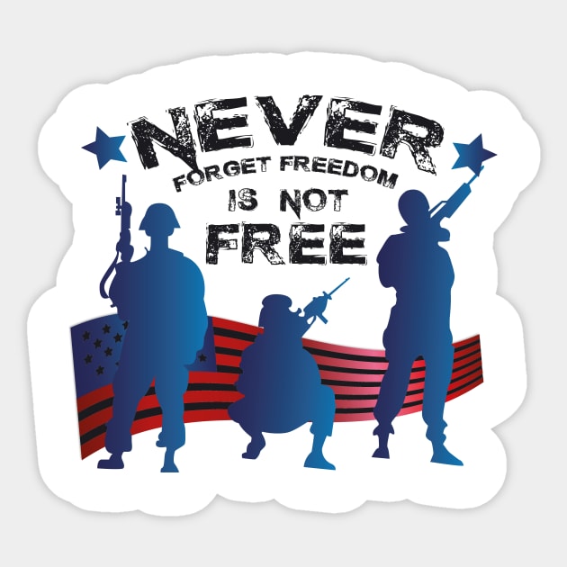 Memorial Day Never Forget Freedom Sticker by chrizy1688